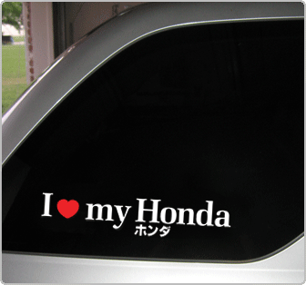 I Love My Honda Decal