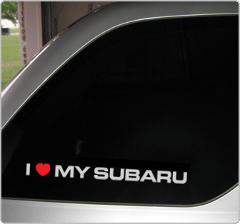 I Love My Subaru Decal